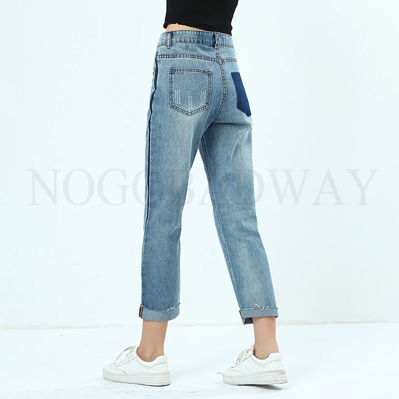 Side Stripe Boyfriend Jeans For Women Autumn Summer