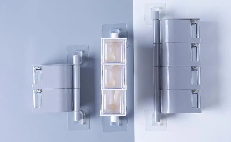 Креативная настенная Поворотная кухонная коробка для хранения многослойная без следов паста коробка для приправ и специй коробки
