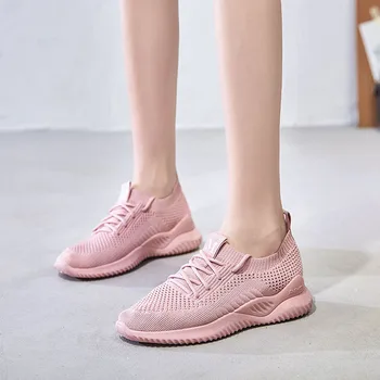 

2019 Women Running Shoes Increasing 6CM INS Ulzza Harajuku Sneakers Cushioning Height Platform Breathable Wave Sports Walking