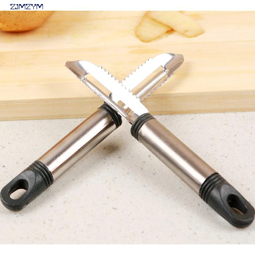 

1PC Best Promotion Stainless Steel Antislip Fruit Vegetable Potato Peeler Knife Slicer Peel Blade Tool For Kitchen Hot Sale