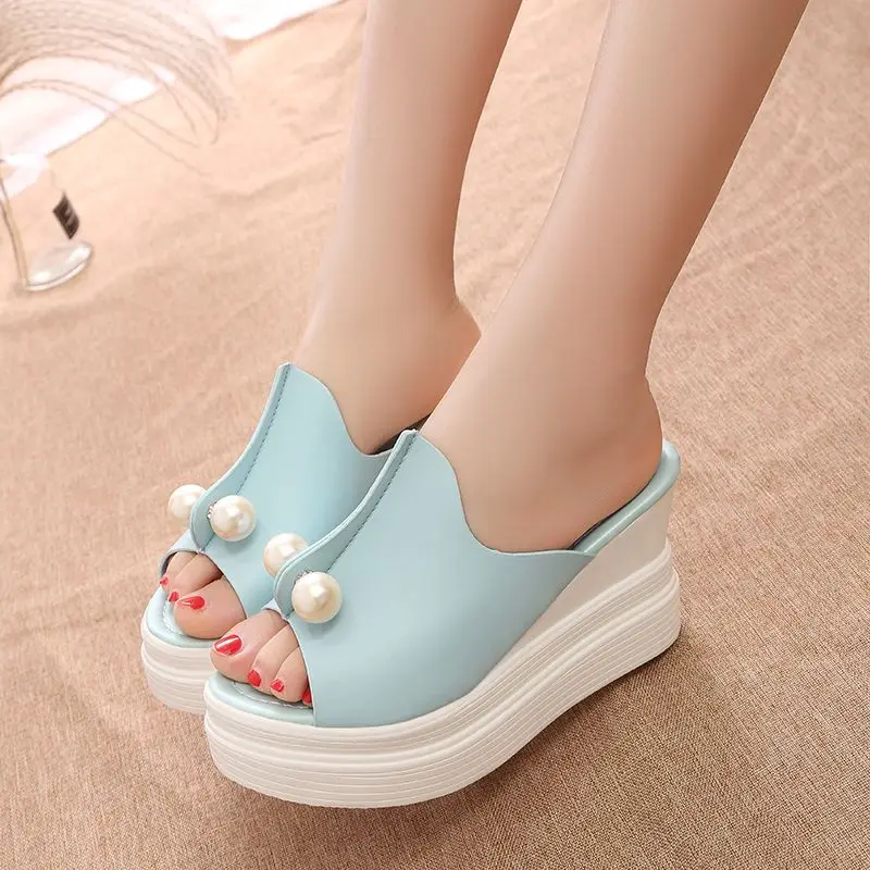 

Fashion women Slide Sandals Summer Wedge Slippers Women Casual Shoes Ladies Platform Wedges Slides Flip Flops High Heels