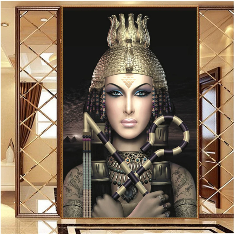 

beibehang Custom Made Nonwovens Wallpapers Egyptian Ryosu Mystery Frescoes Large Mural House Decoration Background