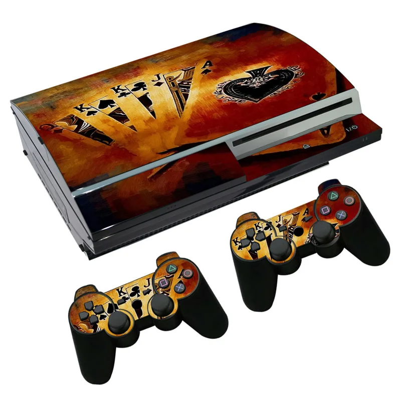 

new arrival vinyl skin sticker for PS3 fat console and controller decal