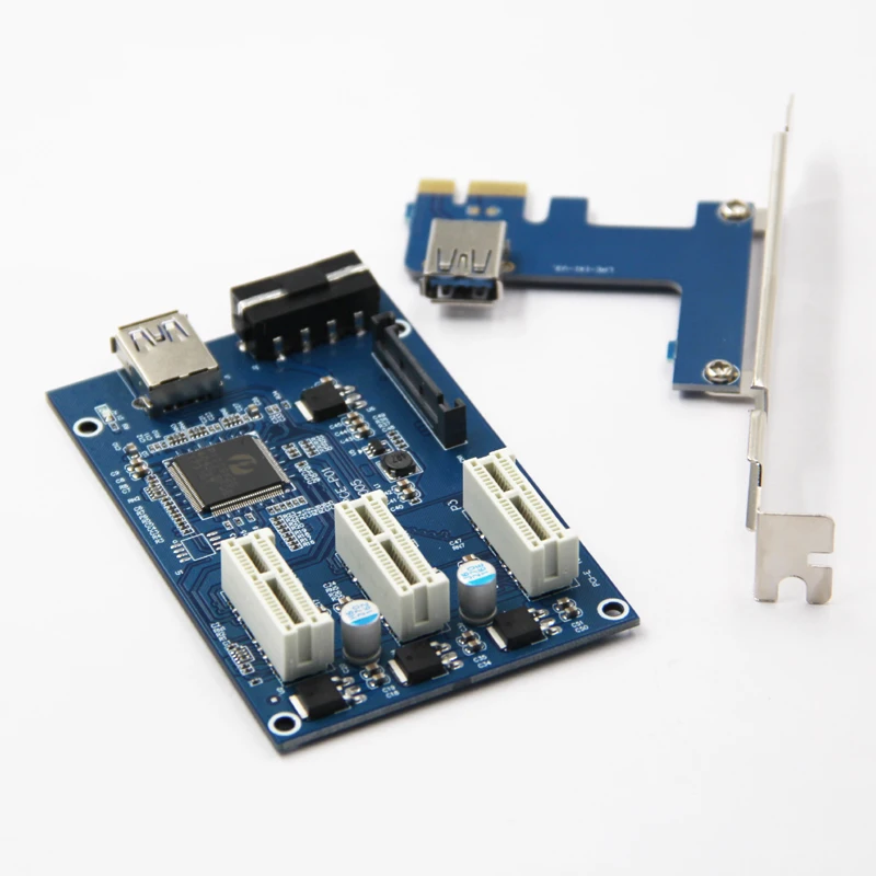 Новый PCIe от 1 до 3 PCI express 1X слоты райзер карта Mini ITX к внешнему слота e адаптер