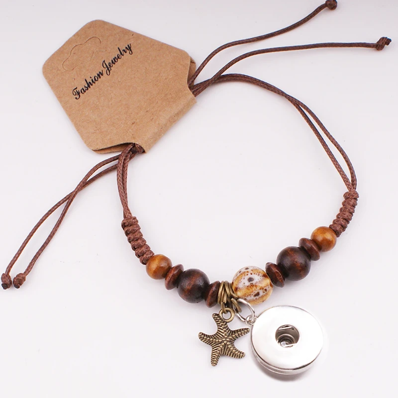 

NEW 18mm 12mm angel LOVE starfish snap button jewelry Shambhala charm bracelet for Women GIRLS MF2135