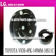 Для автомобиля TOYOTA VIOS Авто AC Компрессор сцепления 10S11C AC клатч 12 V ремень паз 4PK Наружный диаметр 149 мм подшипник 305220