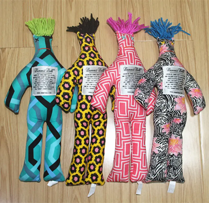 1PC NEW Random Pattern Color Stress Relief 12" Dammit Doll Plush Toy 