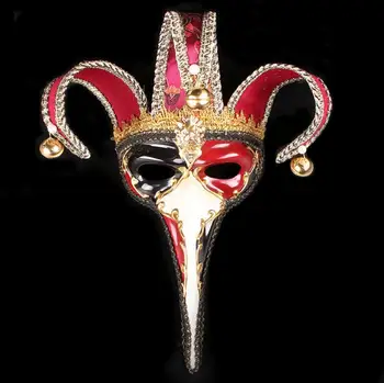 

Halloween Mask Masquerade Long Nose Creative Mask Bell High-end Party Masks Christmas Gorgeous elegance