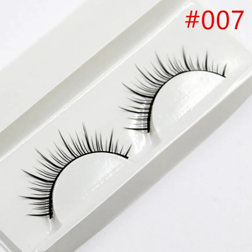 2018 HOT 1 Pair Sell 3D False Eyelashes Korea Natural Nude Makeup Long False Eyelash Handmake Eye Lashes Makeup Kit Gift #D007