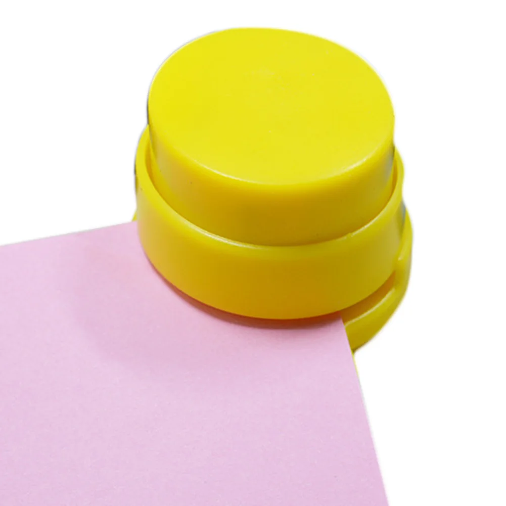 Офисный домашний штапельный без степлера скрепляющий бумажный зажим случайный цвет