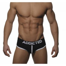 Addicted Men’s U Convex Bag Briefs Cotton Undies Sexy Calzoncillos Gay Proud Shorts Underwear Free Shipping! 4 Colors M L XL XXL