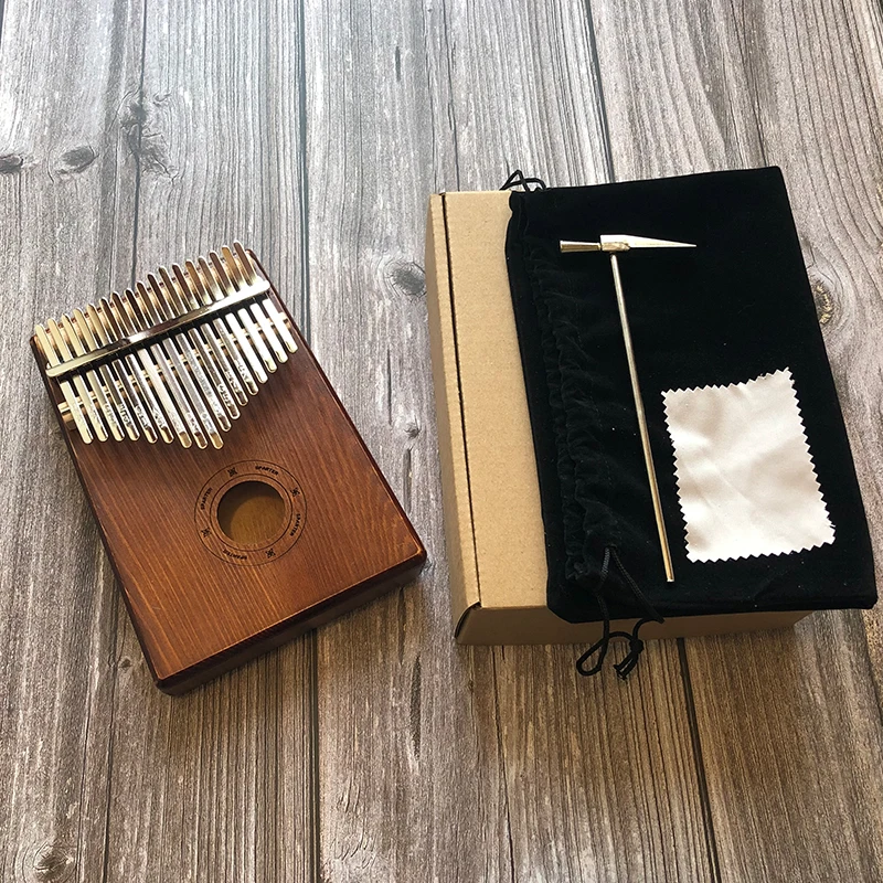 17 клавиш Kalimba Mbira Sanza Likembe большой палец пианино инструмент из розового дерева