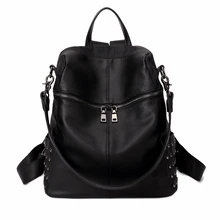 2016 Nouveau modèle de La Corée Femmes En Cuir de Rivet Sacs À Dos Dame de Punk Paillettes sac à dos Femelle Double Sac Chanson Hye Kyo même Sac À Dos