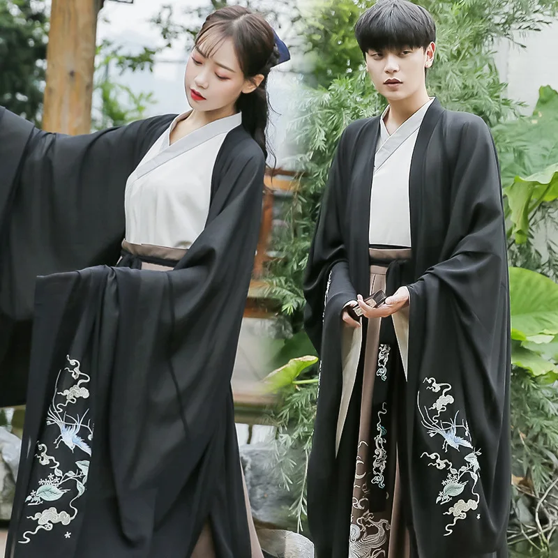 Hanfu для взрослых, Национальный сценический костюм для выступлений, для женщин и мужчин, Династия Цин, китайский стиль, традиционный праздничный костюм DN3506