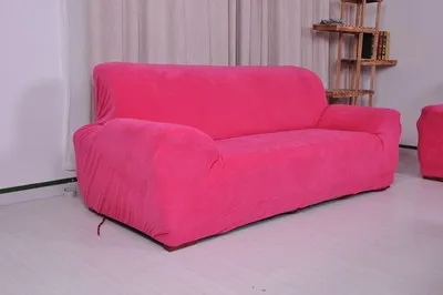 Утолщенный плюс бархатный отшлифованный чехол для дивана Модный Эластичный чехол для дивана все включено полный Противоскользящий эластичный чехол для дивана - Цвет: rose red plush