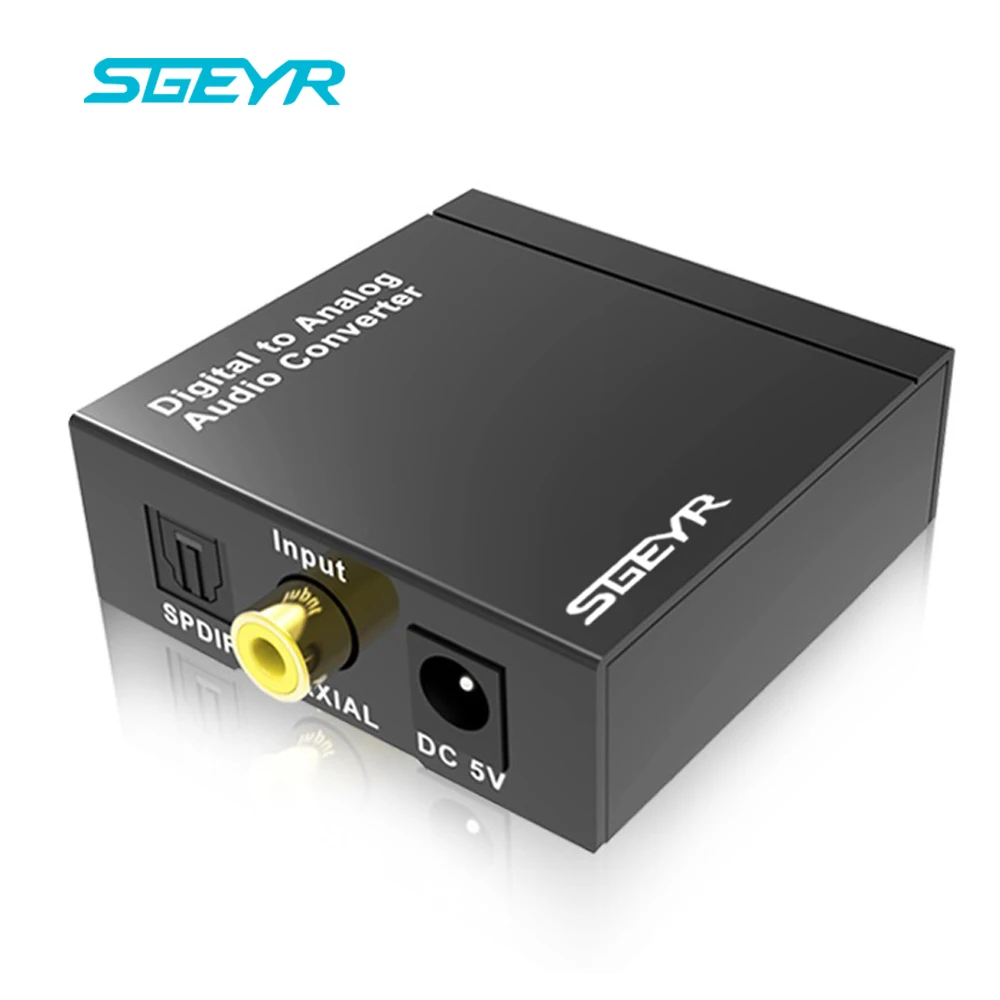 Преобразователь Аудио SGEYR DAC цифро аналоговый оптический Toslink коаксиальный до 3 5