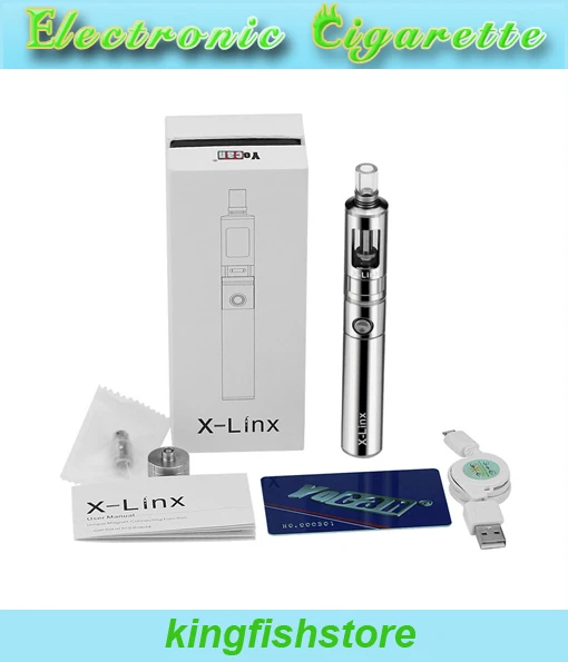 Original Yocan X-Linx vapor pen starter kit electronic cigarette 0.1-0.5 ohm sub ohm tank 2200mah capacity ego battery e cig kit