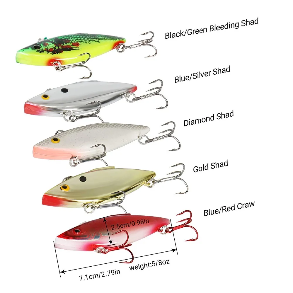 1pc BLACK Back GOLD Shad 4.3/" RATTLING DEEP DIVER CRANKBAIT Bass Fishing Lures