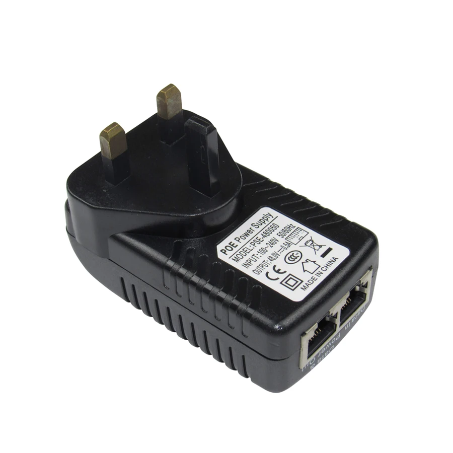 DC48V 0.5A CCTV активный PoE инжектор Ethernet адаптер питания для ip-камеры, контактный 4/5(+), 7/8(-) совместим с IEEE802.3af