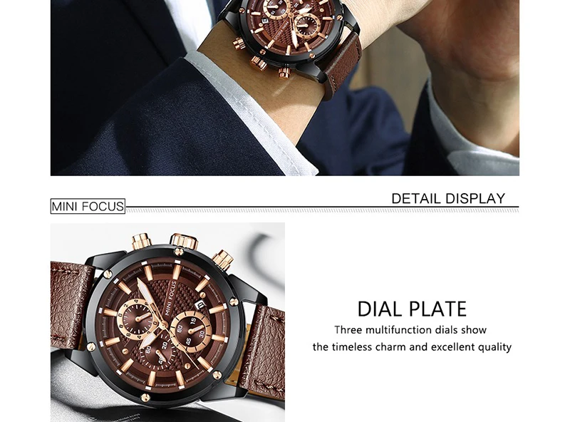 Men Watches 2019 MINIFOCUS Fashion Sport Quartz Clock Mens Watches Top Brand Luxury Waterproof Chronograp Men's Wrist Watch 2019 (22)