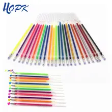 12/24/36 Цвет Заправка для гелевой ручки набор блеск мульти Цветной Живопись Написание заправляемая ручка стержень для ручки школьные канцелярские принадлежности инструмент