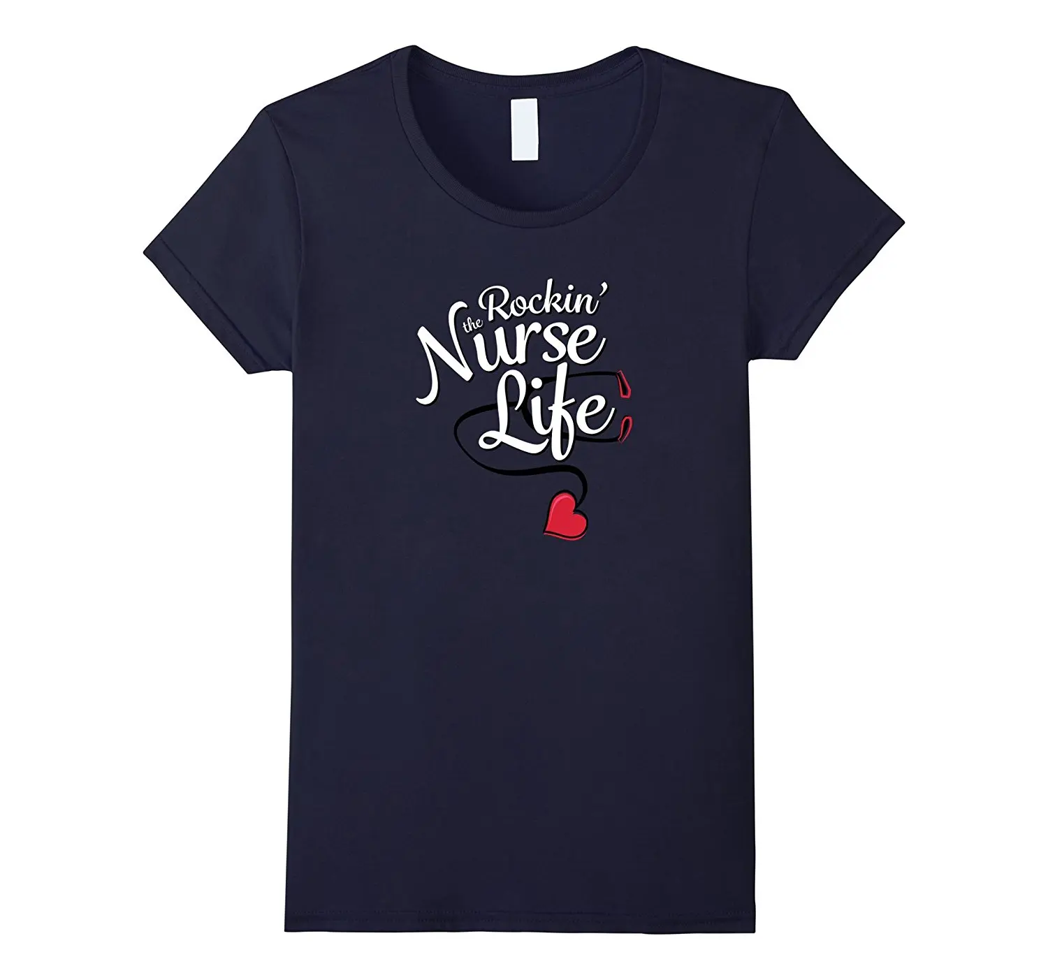 Для женщин s Rockin медсестра жизни футболка подарок для медсестры День для леди короткий рукав Для женщин футболки Леди Одежда с принтом