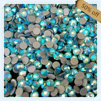 

SUPER SHINY HIGH QUALITY size ss10 2.9mm AQUAMARINE AB color with 1440 pcs each pack ; diamond stone FOR dress free shipping