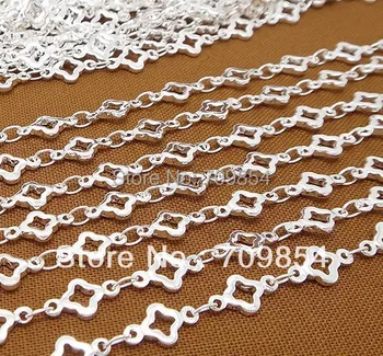 

free shipping!!! 5meter/lot 5*10mm silver plated jewelry chain