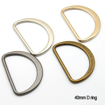 

40pcs D ring bucklet 1.5 inch 40mm metal flat alloy D Dee Ring adjustable buckles for bag webbing strap FDR40mm