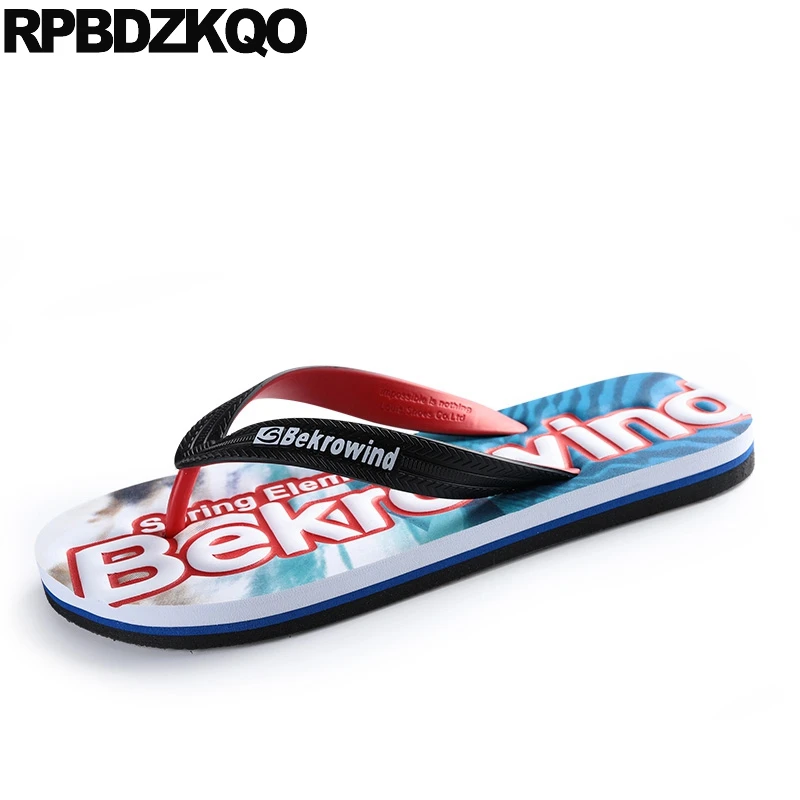 Sandalias impermeables rojas hombre, chanclas planas de goma, talla 45, verano, 2021|Sandalias de hombre| - AliExpress