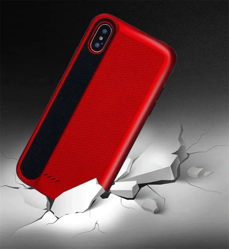 Тонкий Силиконовый противоударный Батарея чехол для iPhone X XS резервного