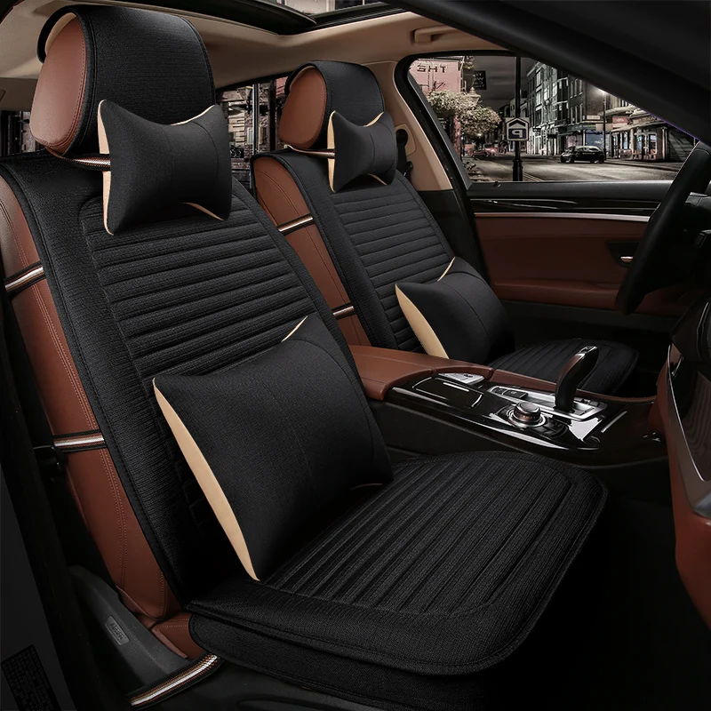 

2018 the new all inclusive car cushion, the four seasons with flax comfort and breathability, all round the summer winter seat c