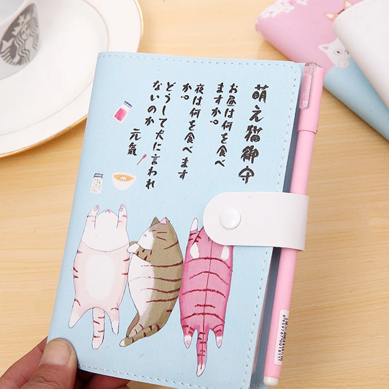 Милые канцелярские принадлежности кожаный блокнот японский стиль цветные страницы альбом граффити дневник планировщик блокнот A6 Блокнот s