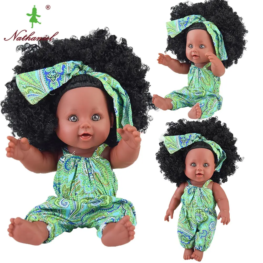 Африканская черная Детская кукла reborn girl 12 дюймов желтая boneca corpo inteiro de silicone reborn baby dolls поп реалистичные дети - Цвет: 11