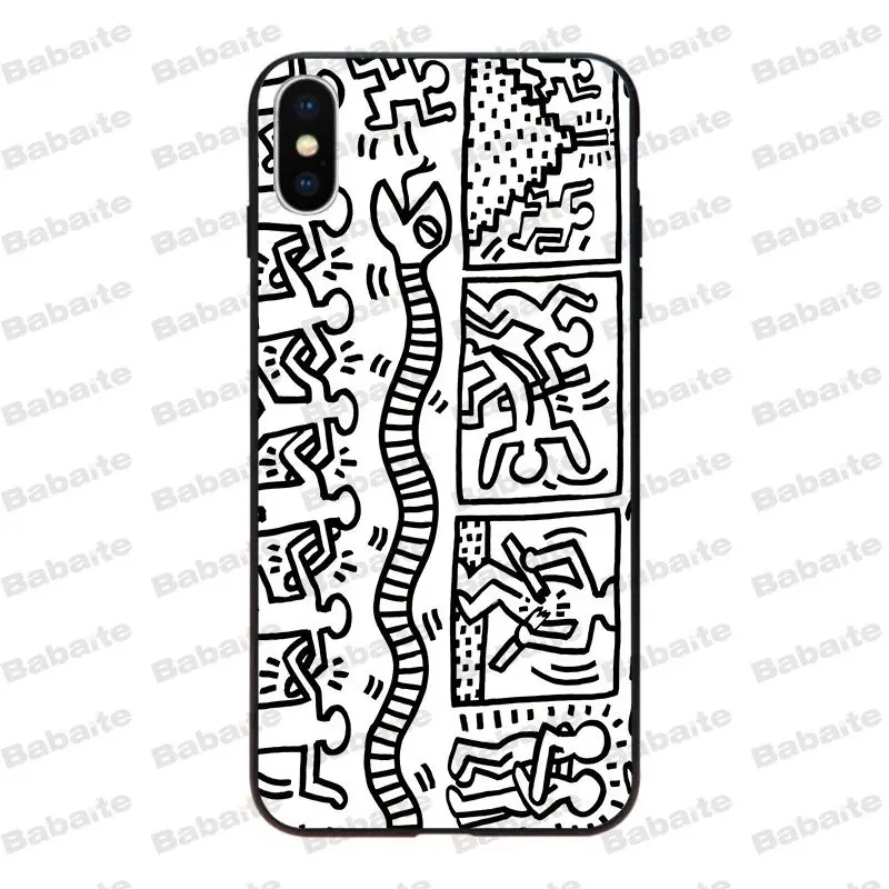 Мягкий силиконовый чехол Babaite Keith Haring из ТПУ для iPhone 8 7 6 6S Plus X Xs Xr XsMax 5 5S SE 5c Coque11 11pro 11promax