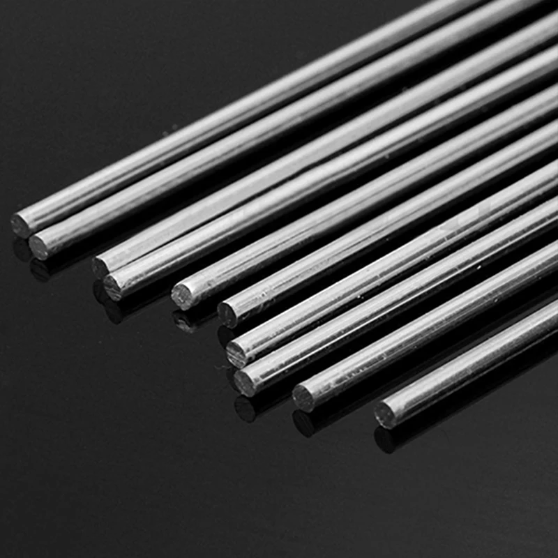 OSSIEAO 10pcs 2mm*500mm Low Temperature Aluminum Magnesium Silver Wire Welding Rod