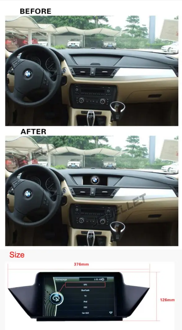 Top 10.25" Six core Android 8.1 Car GPS radio Navigation for BMW X1 E84 2010-2015 with 4G/Wifi DVR OBD 1080P 0