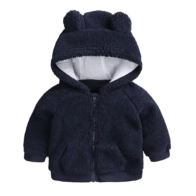 Baby Toddler Autumn Winter Warm Hooded Bear Jacket Cardigan Infants Outerwear