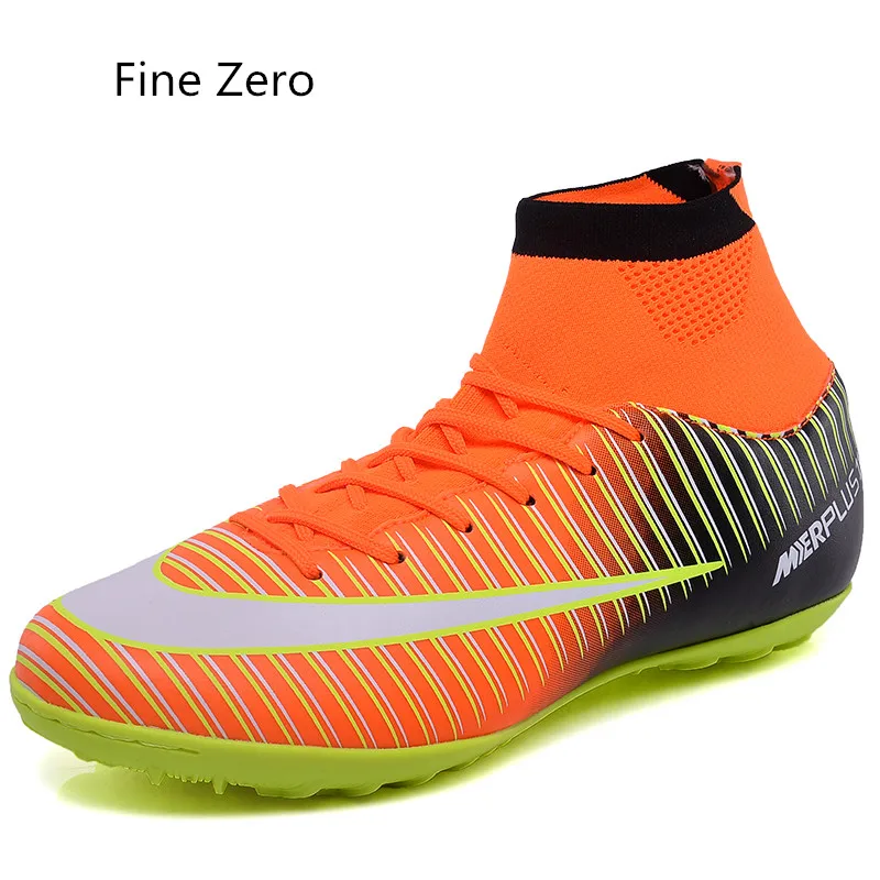 

High Top Football Shoes chuteira futebol Cleats Soccer Shoes Sneakers Men Soccer Boots outdoor Athletic futbol Parent-Kid Shoes