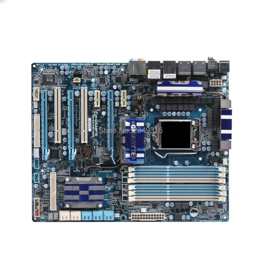 

For Gigabyte GA-P55-UD6 Original Used Desktop Motherboard P55-UD6 P55 Socket LGA 1156 DDR3 ATX On Sale