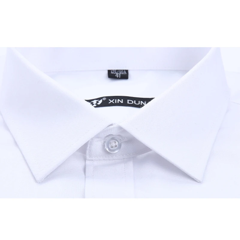 VISADA JAUNA Мужская Повседневная рубашка с длинными рукавами и нагрудным карманом, приталенная хлопковая деловая официальная Однотонная рубашка большого размера 5XL N5069