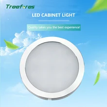 6 шт. DC 12 В 2,5 Вт Светодиодный светильник под шкаф круглый кухонный шкаф-витрина свет книжная полка поверхностного монтажа высокий свет светильники