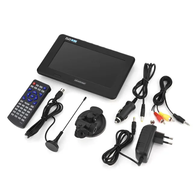 LEADSTAR 7inch DVB-T-T2 16:9 HD Digital Analog Portable TV Color Television Player for Home Car for EU Plug