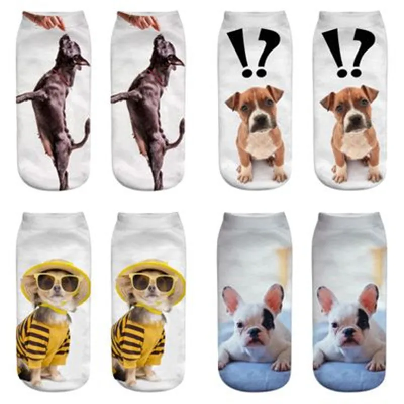 

Harajuku 3D Print Socks Women Kawaii Ankle Animal Fashion Unisex Chaussette Femme Cute Emoji Art Socks Calcetines Mujer Sale