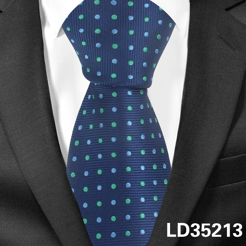Жаккардовый цветочный галстук для мужчин, полиэстеровый клетчатый галстук для шеи, деловые свадебные костюмы, галстуки с пейсли, тонкие мужские галстуки для взрослых - Цвет: LD35213