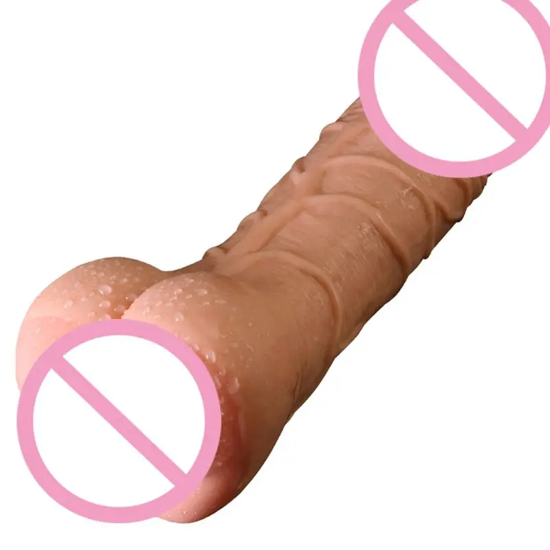 2 in 1 Double Heads Female Masturbation Sex Toy Women Silicone Huge Dildo for Artificial Vagina Ass for Men Gay