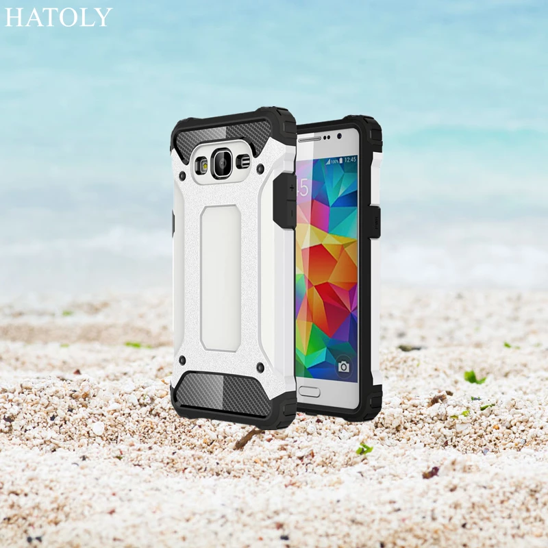 Чехол HATOLY для samsung Galaxy Grand Prime G530 плотный бронированный тонкий жесткий резиновый