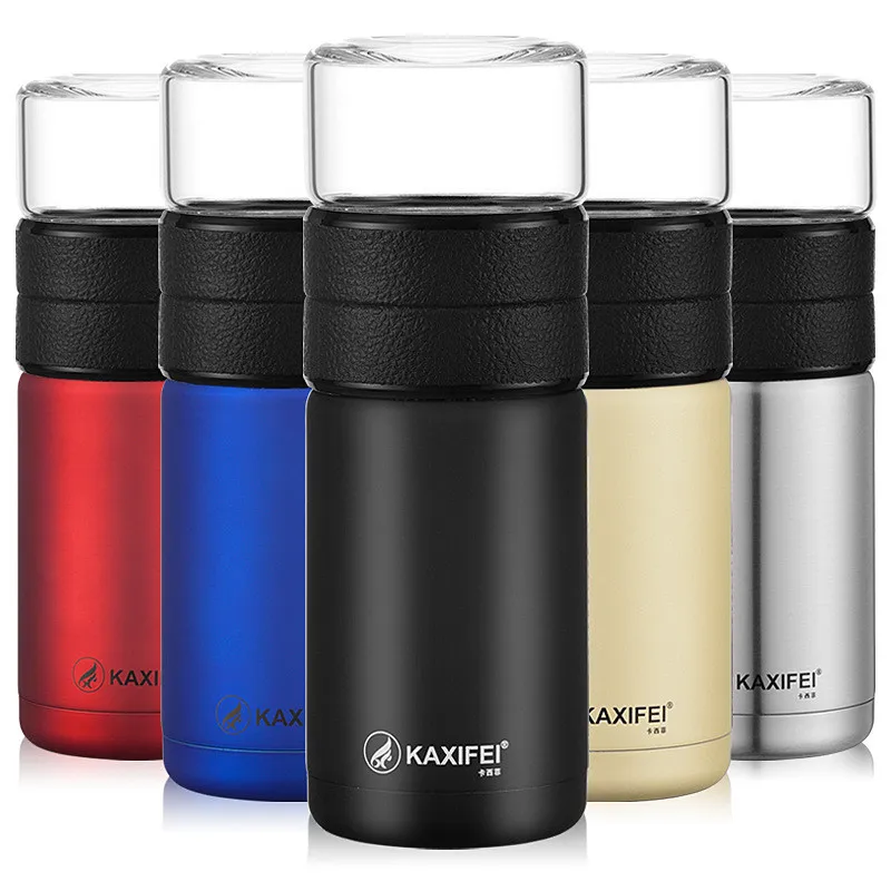 400ml stainless steel thermos glass tea termos sperate tea filter water