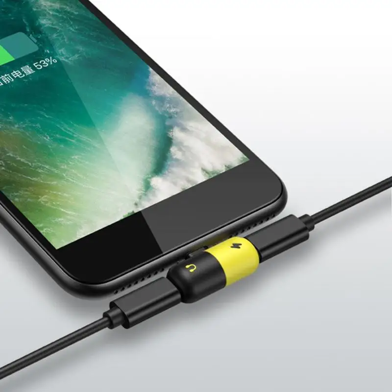 Goede 3 in 1 Audio Opladen Adapter Jack Oortelefoon AUX Charger Splitter Converter voor iPhone 7 8 X Oortelefoon AUX kabel Hot Koop
