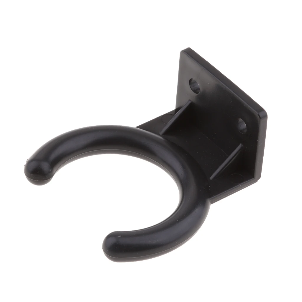 5x Universal Wired Microphone Hook Wall Stands Rack Hanger Phone Accessory Easy to Install Black Durable Plastic 